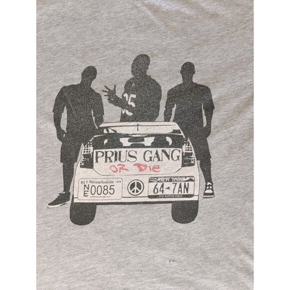 Prius Car T-Shirt Women's Large Gray Short Sleeve - Picture 2 of 8